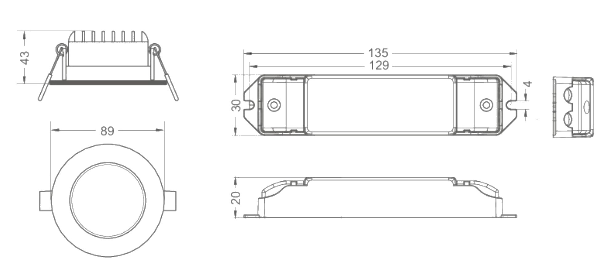 Smart Spot Light Recessed Ceiling Luminaires LTECH Round Recess Ceiling